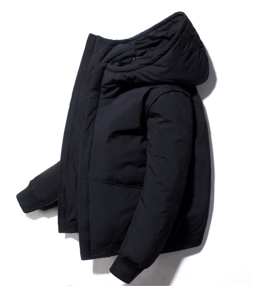 中綿ジャケット ダウンジャケット メンズ ダウンコートブルゾン 大きいサイズ ショート丈コート 秋冬 アウター 暖かい 立ち襟 防寒着 大きいサイズ フード付き お洒落 紳士用 プリングコート