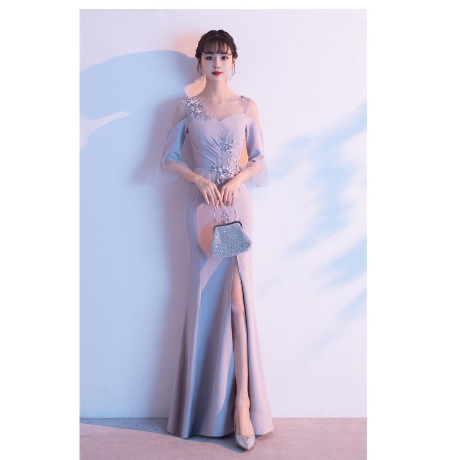 マーメイドドレス カラードレス 演奏会 Long dress ウエディングドレス ナイトドレス パーディードレス ピアノ ロング丈ドレス 結婚式 二次会 舞台用 披露宴 演奏会 発表会 人気 新作 エレガント お呼ばれドレス 声楽 高級感 キレイめ