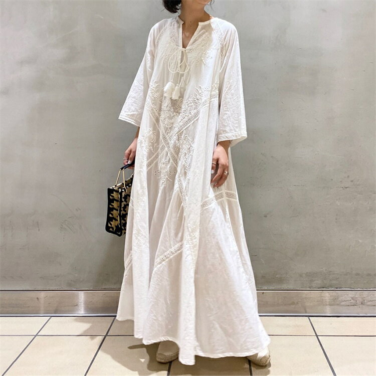 樂天商城 - ワンピース 綿麻 レディース ロングワンピース マキシ丈ワンピース 通勤着 可愛い ゆったり 体型カバー 着痩せ 大人 20代 30代 40代 50代 カジュアル 人気新作 エレガント キレイめ 韓国風 お洒落 夏春 きれいめ おしゃれ 入園式 卒業式
