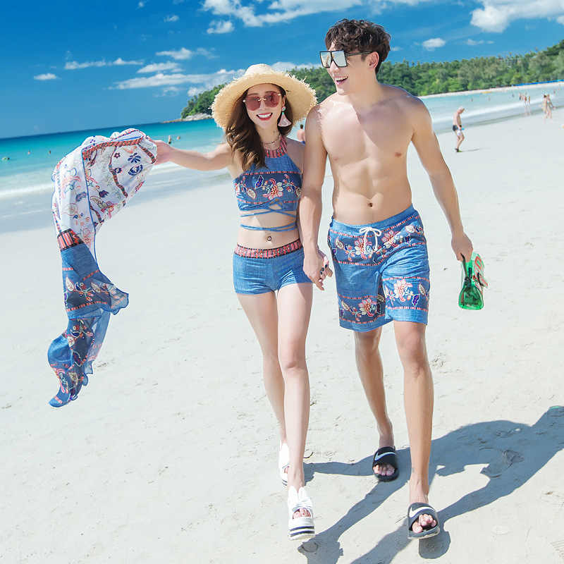 カップル 水着 ペアルック レディース ビキニ3点セット水着 サーフパンツ スイムウエア ペア水着 お揃え ペアビーチ ご夫婦 ミズギ 男女2着 カバー水着 レディース オールインワン 水着 ビキニ 体型カバー水着 20代 30代 40代人気新作 キレイめ お洒落 夏春 カバー