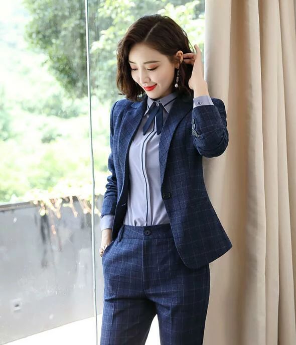 洗えるスーツ4点セットスーツ 「S~4XL」ビジネス 長袖ジャケット+パンツ+シャツ+ベスト フォーマル 通勤 OL オフィス 制服 春秋着 着痩せ 20代30代40代 ママ 面接 パンツスーツ チェック柄スーツ 送料無料 春夏秋冬 エレガント オフィス 通勤