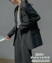セットアップ パンツスーツ ブラックスーツ 春物 おしゃれ 春秋 レディーススーツ 通勤 OL オフィス 上品 エレガント カジュアルスーツ 長袖ジャケット&パ...