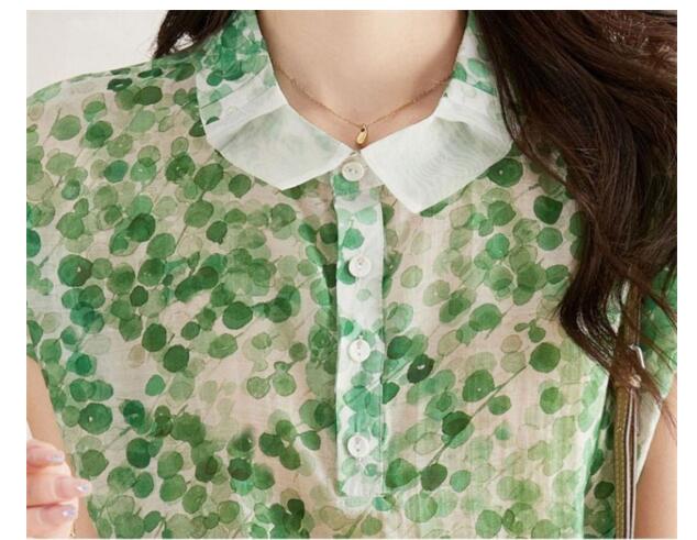 ブラウス レディース 半袖ブラウス 春夏 オフィスブラウス 折り襟 オシャレブラウス プリントトップス 韓国風 大人 上品 通勤OL ゆったり シャツ 40代 30代 50代人気新作 キレイめ 韓国風 お洒落 S M L XL 2XL