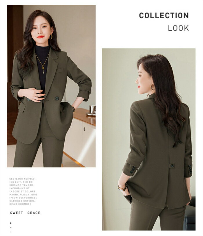 スーツレディース パンツスーツ 2点セット「S~4XL」ビジネススーツ リクルートスーツ セットアップ 就活面接 大きいサイズ 入園式 卒業式 謝恩会 同窓会 発表会 女子会 参観日 七五三 お宮参り ママ セレモニースーツ 細身シルエット 事務服 3色展開