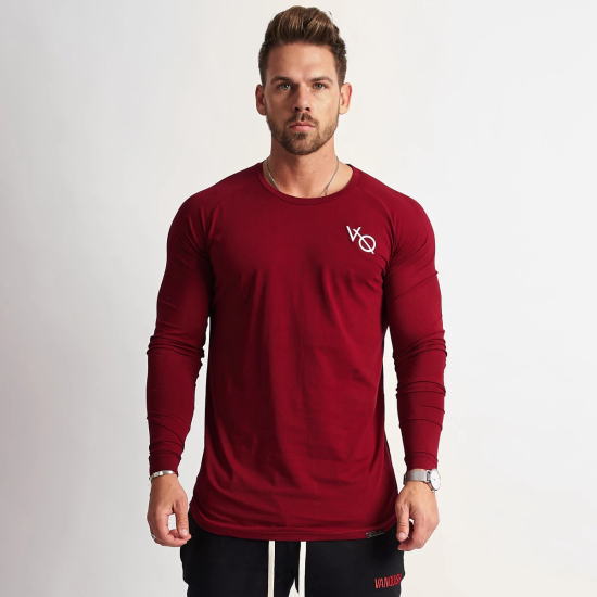 お手頃価格 売り切り御免 Vanquish Fitness プロテインバー ヴァンキッシュフィットネス長袖tシャツ メンズ かごバッグ ロングtシャツ ロンt ポーカーチップ メンズトップスカットソー ジムtシャツ ジムウエア スポーツウエア 無地tシャツトレーニングウエア