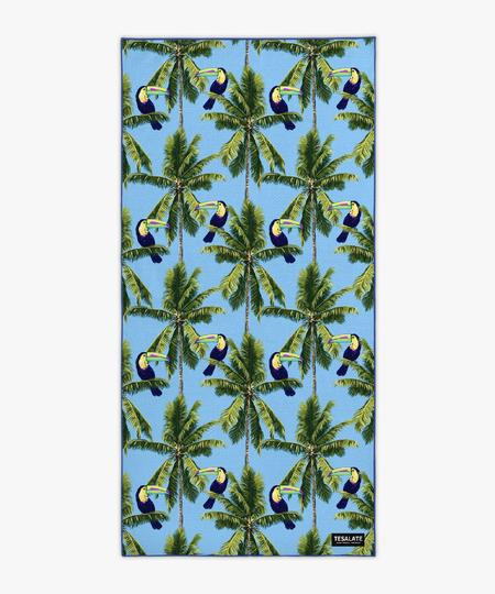 TESALATE テサレイト ビーチタオル 大判タオルビーチマット 砂がつかない 柄タオル サンドフリーバスタオル リバーシブル ブランケット 長方形 ビーチラグ海 速乾タオル 吸水タオル ジム ピラティス ヨガ 【If The Toucan-Can】格安セール情報　楽天　通販