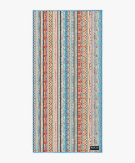 TESALATE テサレイト ビーチタオル 大判タオル カラフルビーチマット 砂がつかない 柄タオル サンドフリーバスタオル リバーシブル ブランケット 長方形 ビーチラグ海 速乾タオル 吸水タオル ジム ピラティス ヨガ 【Cool ＆ Calm】格安セール情報　楽天　通販