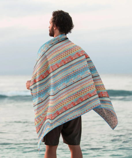 TESALATE テサレイト ビーチタオル 大判タオル カラフルビーチマット 砂がつかない 柄タオル サンドフリーバスタオル リバーシブル ブランケット 長方形 ビーチラグ海 速乾タオル 吸水タオル ジム ピラティス ヨガ 【Cool ＆ Calm】格安セール情報　楽天　通販