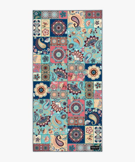 TESALATE テサレイト ビーチタオル 大判タオルペイズリー柄 ビーチマット 砂がつかない 柄タオルサンドフリー バスタオル リバーシブル ブランケット 長方形ビーチラグ 海 速乾タオル 吸水タオル ジム ピラティス ヨガ 【In The Moment】格安セール情報　楽天　通販