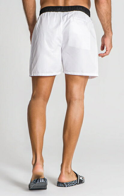 Gianni Kavanagh ジャンニカヴァナ 水着 メンズ スイムウェア 白 しろ ホワイト ビーチウエア ロゴ 無地 短パン ショートパンツ ショート丈 海パン 速乾 海水パンツ サーフパンツ ボードショーツ ショート丈ファイタースイムショーツ