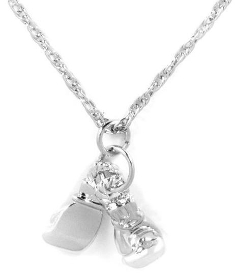 タイトルボクシング ダブル シルバーグローブネックレス ボクシングネックレスメンズネックレス レディースネックレス 男女兼用 Title Boxing ボクシン...