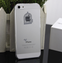 IPhone5S ケース クリアケース IPhone5/5S用クリアケースハードケース デザインクリアケース IPhone5保護フィルム付【鳥かご/ケージ】【メール便のみ送料無料】【最短即日発送】【代引送料500円+手数料324円】