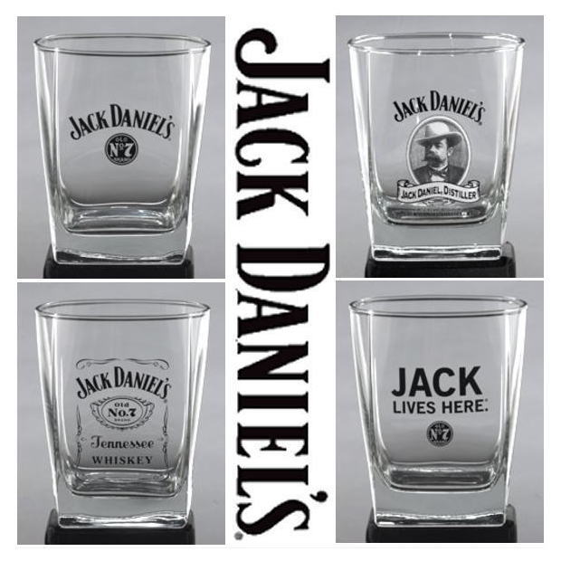 【Jack Daniel's】 ジャックダニエル グラス＋コースター セット 公認ライセンス製品米国輸入取寄せ品 代引不可 From USA