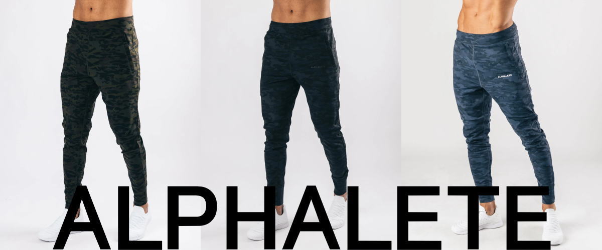 ALPHALETE アルファリート ジョガーパンツ メンズ スポーツジョガーパンツ メンズ ジム トラックスーツ パンツ フィジーカージップポケット ストレッチ プロ エリート ジョガーパンツ 迷彩ボディビル パンツ フィジーク 【取寄】【ボトムス単品】