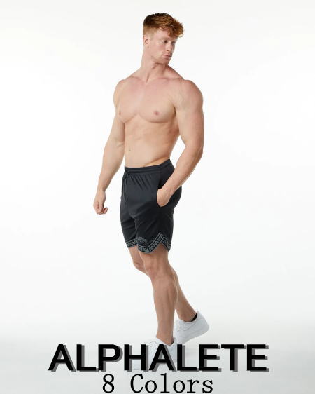 ALPHALETE アルファリート ハーフパンツ メンズ 海外ブランド スポーツウェア 大きいサイズ パンツ ショートパンツ メンズ ジム バスケ トレーニング ハーフパンツ 膝上 筋トレ バーシティ バスケットボールショーツ フィジーク ショーツ ボディビル 【ボトムス単品】