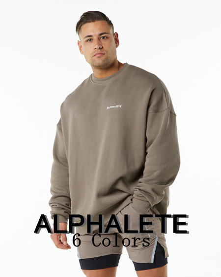 ALPHALETE アルファリート スウェットシャツ メンズ 海外ブランド スポーツウェア 大きいサイズ スウェットトップ メンズ ジム オーバーサイズ トレーナー フィジーカー クラシック オーバーサイズ スウェットシャツ フィジーク スウェット ボディビル 