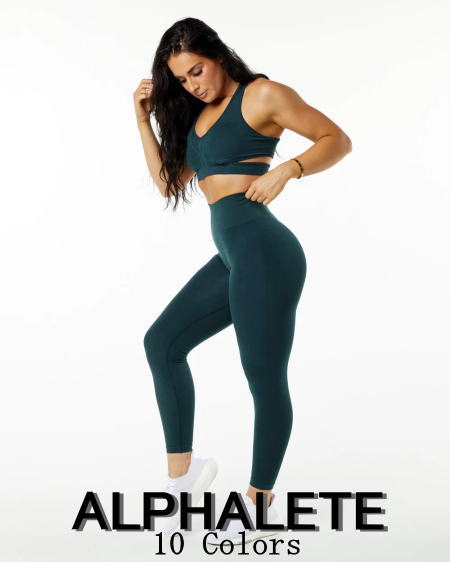 ALPHALETE アルファリート レギンス レディース 海外ブランド スポーツウェア 大きいサイズ レギンス レディース ジム 筋トレ 着圧 タイツ ハイウエスト スポーツ スクランチ アンプリファイ シームレスレギンス フィジーク レギンス 大会 ボディビル 