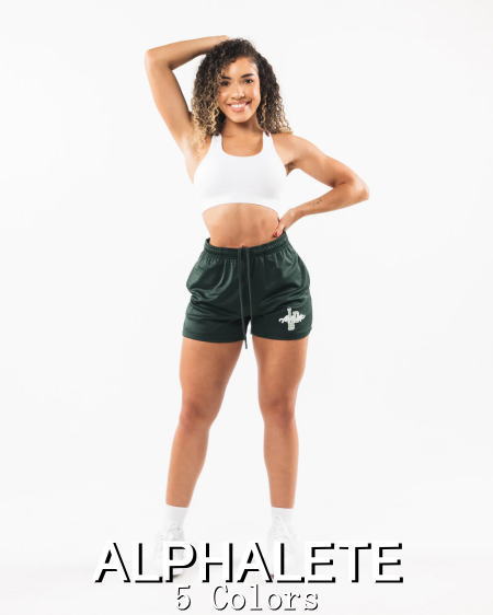 ALPHALETE アルファリート ショートパンツ レディース 海外ブランド スポーツウェア 大きいサイズ ショートパンツ レディース ジム 筋トレ パンツ ショーツ シグニチャー メッシュ トレーニン…