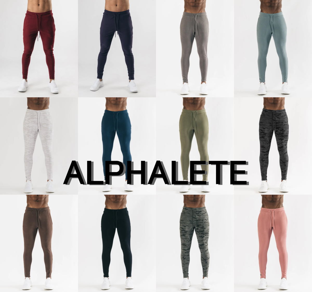 ALPHALETE アルファリート ジョガーパンツ メンズ スポーツ ジャージ ジョガーパンツ メンズ ジム 筋トレ パンツ ストレッチ トラックスーツ ボトムス ローライズ テーパード アイデンティティ ジョガーパンツ ボディビル パンツ フィジーク 【取寄】【ボトムス単品】