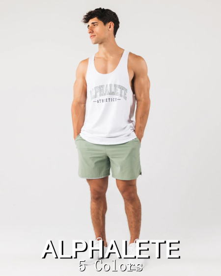 ALPHALETE アルファリート ハーフパンツ メンズ スポーツ ショーツ ショートパンツ メンズ ジム 筋トレ パンツ 膝上 スポーツ トレーニングパンツ 撥水加工 クイックドライ ストレッチ 6インチ…