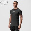 ASRV エステティックレボリューション Tシャツ 海外ブランド 大きいサイズ スポーツウェア Tシャツ メンズ 半袖 スリムフィット ジム 筋トレ スポーツ ...