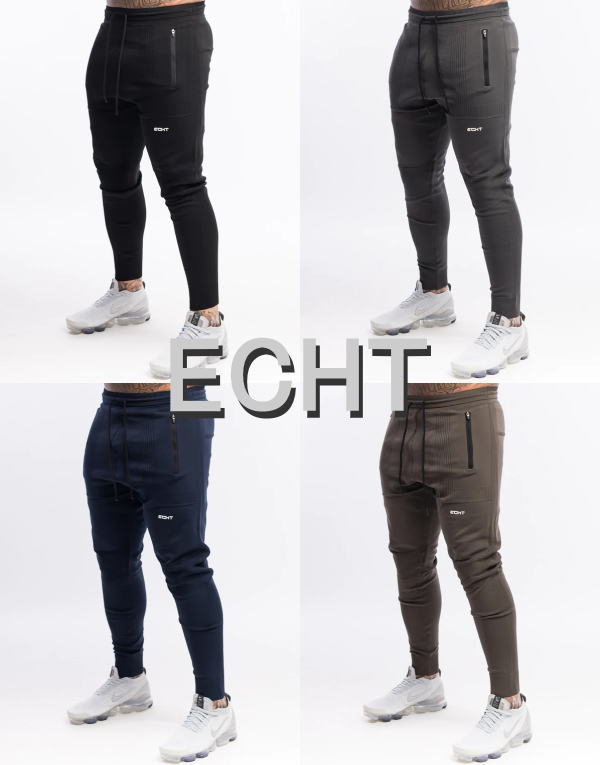 ECHT トレーニングウェア メンズ 海外ブランド 大きいサイズ ウェア ジョガーパンツ メンズ スポーツ トラックスーツ パンツ ジム 筋トレ ジップポケット...