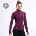 ジムエステティックス Gym Aesthetics トレーニングウエアレディース Tシャツ 長袖 トレーニング ジップTシャツラグランスリーブ ハーフジップ ス...