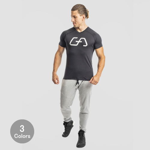 ジムエステティックス Gym Aesthetics トレーニングウエアメンズ Tシャツ 半袖 ショートスリーブ マッスルフィットラグランスリーブ ストレッチ トレーニングTシャツ 抗菌 防臭フィジーク トップス 【送料無料】【取寄】【トップス単品】