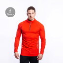 ジムエステティックス Gym Aesthetics トレーニングウエアメンズ Tシャツ 長袖 トレーニングウエア マッスルフィットラグランスリーブ ジップバック...