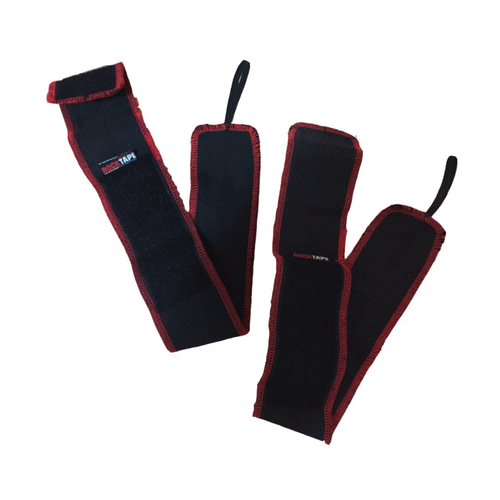 RockTape ロックテープ トレーニングサポーターロックリスト リストラップRockTape RockWristsカラー：Black with Red Stitching