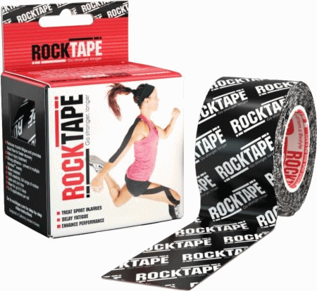 RockTape ロックテープ トレーニングサポーターキネシオテープ 約5cmX5mKinesiology Tapeカラー：Black Logo