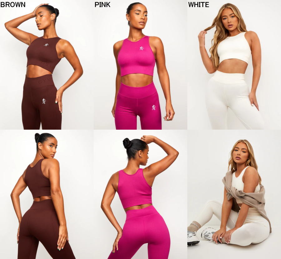 GYM KING スポーツブラ フィジーク 海外ブランド スポーツウェア スポーツブラ ミディアムサポート スポブラ 揺れない ジム 着脱パッド フォーメーション リブ クロップド スポーツブラ 大きいサイズ ボディビル レディース フィジーク 大会 ブラ 【取寄】【ブラ単品】