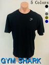 ジムシャーク Tシャツ メンズ スポーツ 大きいサイズ ジム ジムシャーク Tシャツ メンズ 筋トレ 半袖 オーバーサイズ ボディビル Tシャツ トレーニング ...