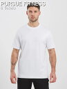 PURSUE FITNESS スポーツ Tシャツ メンズ 大きいサイズ スポーツウェア Tシャツ メンズ 半袖 ジム 筋トレ フィジーカー Tシャツ リラックスフィット ソフトヘビーウェイト ジャージー オーバーサイズ Tシャツ ボディビル Tシャツ フィジーク ウェア 【トップス単品】