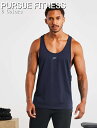 PURSUE FITNESS スポーツ タンクトップ メンズ 大きいサイズ スポーツウェア タンクトップ メンズ ジム 筋トレ タンクトップ ストリンガー Yバック リラックスフィット アイコン ストリンガータンク ボディビル タンク フィジーク ウェア 【取寄】【トップス単品】