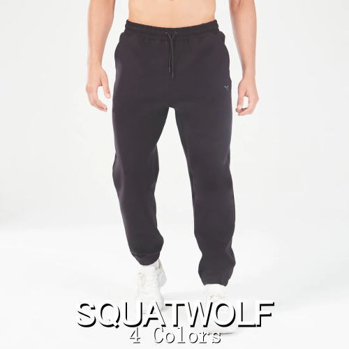 SQUAT WOLF スクワットウルフ スポーツパンツ メンズ 大きいサイズ 海外ブランド スポーツウェア スポーツパンツ メンズ ジム トラックスーツ パンツ バックポケット コア レベルアップ トレーニング ジョガーパンツ フィジーク パンツ ボディビル 【ボトムス単品】