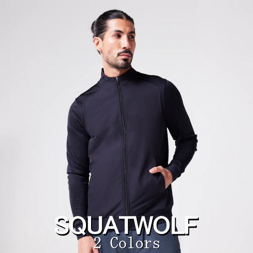 SQUAT WOLF スクワットウルフ ジャケット メンズ 大きいサイズ 海外ブランド スポーツウェア スポーツジャケット メンズ ジム 筋トレ トラックスーツ ジャケット スポーツ コード ユーティリティ トラックジャケット フィジーク ジャケット ボディビル 【トップス単品】