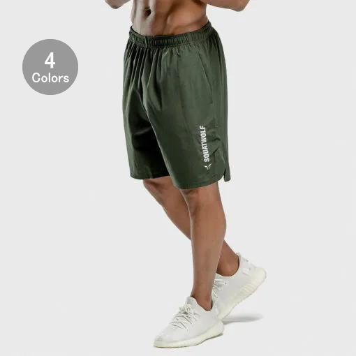 SQUAT WOLF スクワットウルフ トレーニングウエアメンズ ハーフパンツ トレーニング ショーツ 膝丈クイックドライ ウルトラライトウエイト エアリーショ...