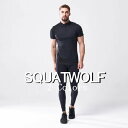 SQUAT WOLF スクワットウルフ Tシャツ メンズ 大きいサイズ スポーツウェア Tシャツ メンズ 半袖 ジム 筋トレ トレーニング マッスルフィット ラボ360 ウェイトレス ライトウエイト ワークアウト ジップTシャツ フィジーク Tシャツ ボディビル 