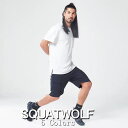 SQUAT WOLF スクワットウルフ Tシャツ メンズ 大きいサイズ スポーツウェア Tシャツ メンズ 半袖 オーバーサイズ ジム 筋トレ トレーニング スト...