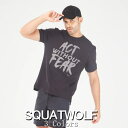 SQUAT WOLF スクワットウルフ Tシャツ メンズ 大きいサイズ 海外ブランド スポーツウェア Tシャツ メンズ 半袖 ジム リラックスフィット ストレッ...