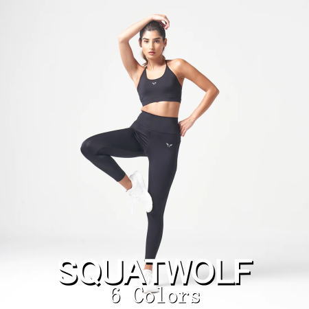 SQUAT WOLF スクワットウルフ レギンス レディース 大きいサイズ スポーツウェア 海外ブランド スポーツタイツ レディース ハイウエスト サイドポケット ジム ヨガ エッセンシャル クロップド レギンス フィジーク レギンス 大会 レディース ボディビル 