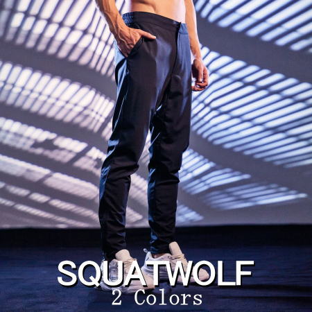 SQUAT WOLF スクワットウルフ スポーツパンツ メンズ 大きいサイズ 海外ブランド スポーツウェア ジョガーパンツ メンズ トラックパンツ ジップポケッ...