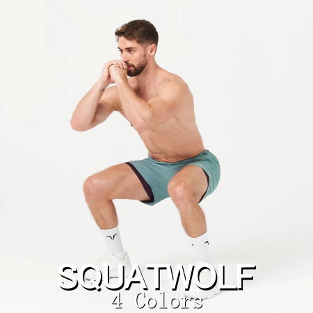 SQUAT WOLF スクワットウルフ ハーフパンツ メンズ 大きいサイズ 海外ブランド スポーツウェア ショートパンツ メンズ 太もも丈 ジム タイツ ショー...