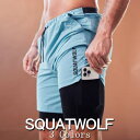 SQUAT WOLF スクワットウルフ ハーフパンツ メンズ 大きいサイズ 海外ブランド スポーツウェア ショートパンツ メンズ 膝上 ジム 筋トレ タイツ ショーツ フィジーカー プロテック コア トレーニング インナーショーツ フィジーク ショーツ ボディビル 【ボトムス単品】(4)