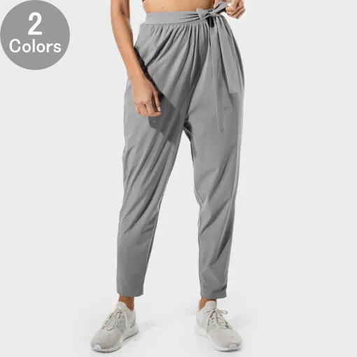 SQUAT WOLF スクワットウルフ ジョガーパンツ レディーストレーニングパンツ レディース ハイウエスト リラックスフィット4ウェイストレッチ ラップウエスト ジョガーパンツ スポーツフィジーク レディース ボディビル 【取寄】【ボトムス単品】
