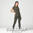 SQUAT WOLF スクワットウルフ Tシャツ レディース 大きいサイズ スポーツウェア 海外ブランド Tシャツ レディース ジム 筋トレ ヨガ 半袖 トレー...