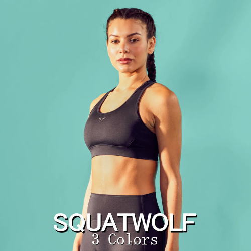 SQUAT WOLF スクワットウルフ スポーツブラ 大きいサイズ 海外ブランド スポーツブラ ミディアムサポート スポブラ 着脱パッド 揺れない ジム 筋トレ ヨガ ブラ ミッドインパクト マッスルバック スポーツブラ フィジーク レディース ボディビル ブラ 【ブラ単品】