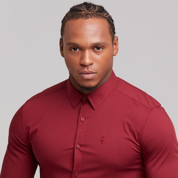 FATHER SONS ファーザーサン 【Fathersons】ボディビルダー シャツ 大きいサイズ XL 2XL 3XL 4XLスーパースリム ストレッチシャツ 長袖【UK発】【取寄せ】【送料無料】【トップス単品】