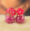 ピアス レディース ダブルピアス Wピアス ダブルキャッチ お花 フラワーパーティー 結婚式 二次会 アクセサリー バックピアス スタッドピアスプレゼント ギフト お誕生日 バースデー クリスマス ホワイトデー記念日 お祝い ジュエリー アクセサリー